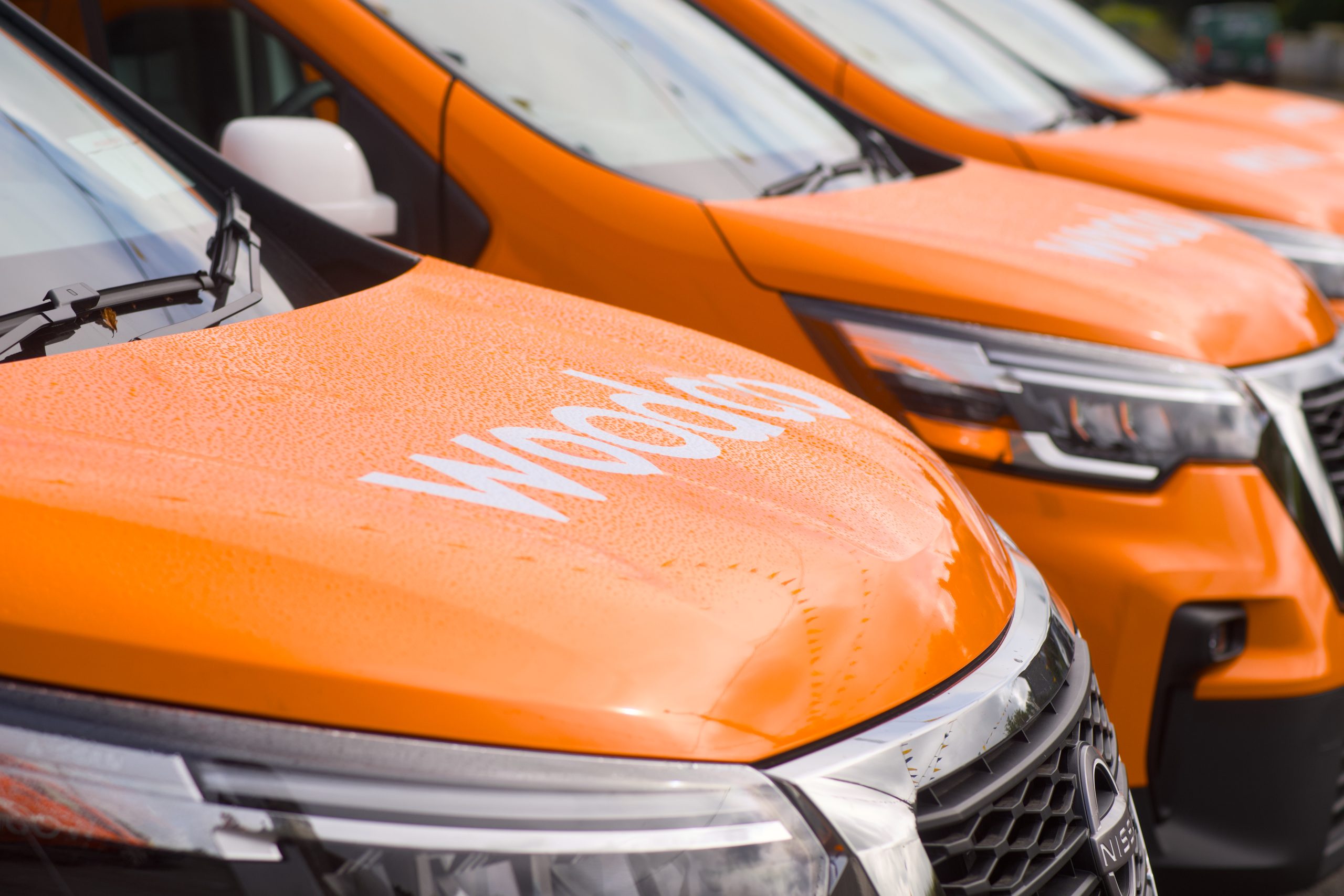 woodcos fleet of service vans